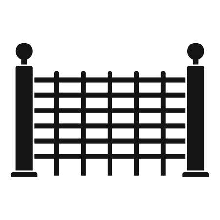 Steel fence icon, simple styleの写真素材