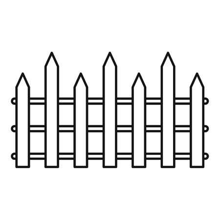 Rustic fence icon, outline styleの写真素材