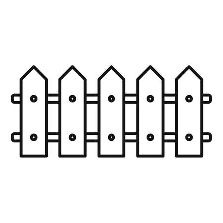 Garden fence icon, outline styleの写真素材