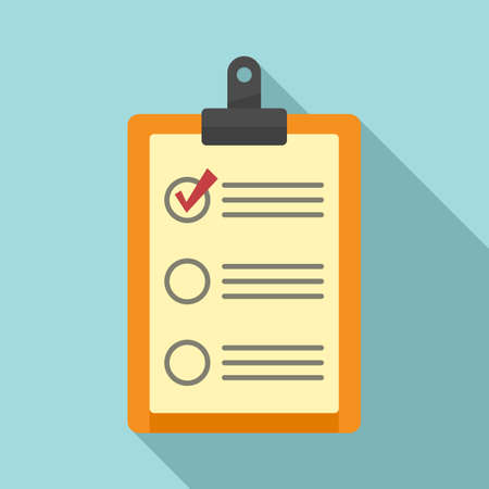 Parcel checklist icon, flat styleの写真素材