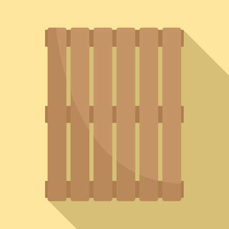 New wood pallet icon, flat styleの写真素材