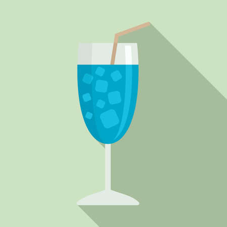 cocktail icon, flat styleの写真素材