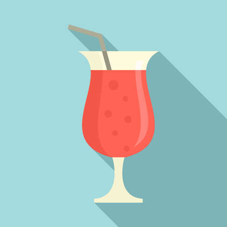 Refreshment cocktail icon, flat styleの写真素材