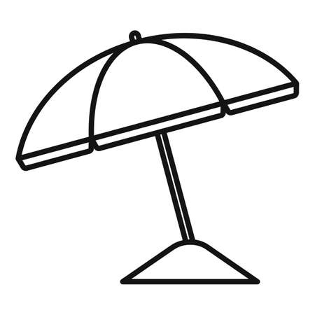 Beach umbrella icon, outline styleの写真素材