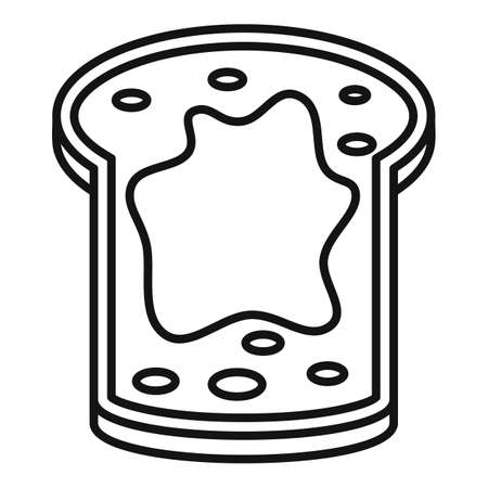 Jam toast icon, outline styleの写真素材