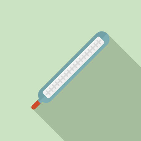 Medical thermometer icon, flat styleの写真素材