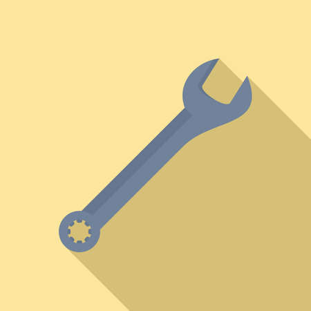 Hand wrench icon, flat styleの写真素材