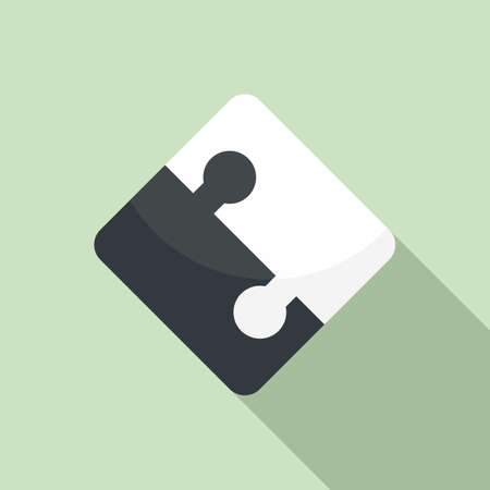 Half part puzzle icon, flat styleの写真素材