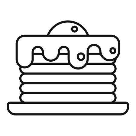 Sweet cake icon, outline styleの写真素材