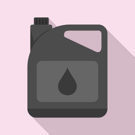 Motor oil canister icon, flat styleの写真素材