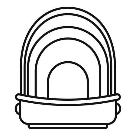 Carrier baby car seat icon, outline styleの写真素材