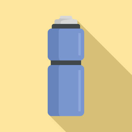 Camping thermo bottle icon, flat styleの写真素材