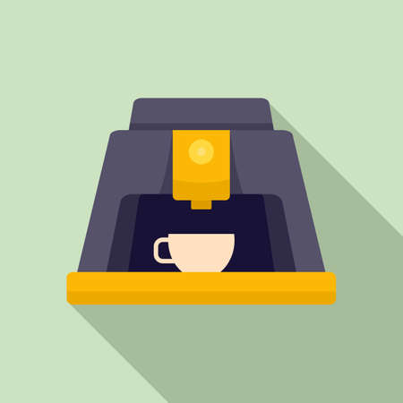 Drink coffee machine icon, flat styleの写真素材