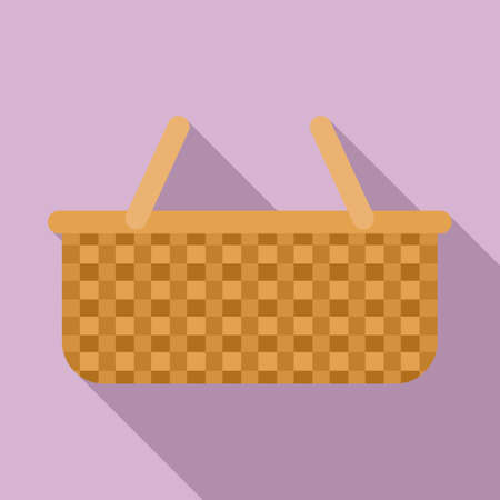 Handle wicker icon, flat styleの写真素材