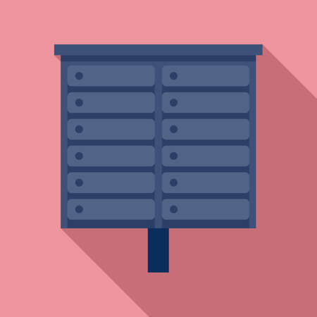 Apartment mailbox icon, flat styleの写真素材