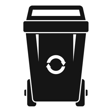 Recycling garbage bin icon, simple styleの写真素材