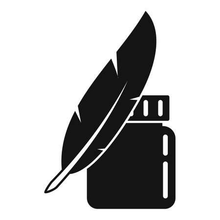 Ink feather jar icon, simple styleの写真素材
