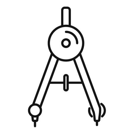 School compass icon, outline styleの写真素材