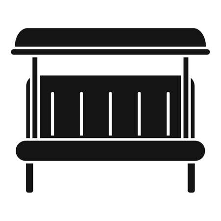 Soft rocking bench icon, simple styleの写真素材