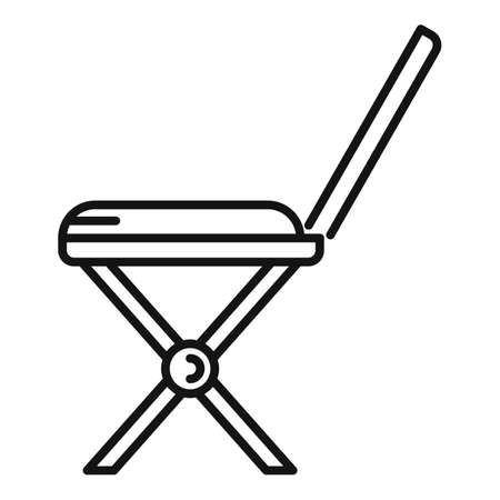 Soft garden chair icon, outline styleの写真素材