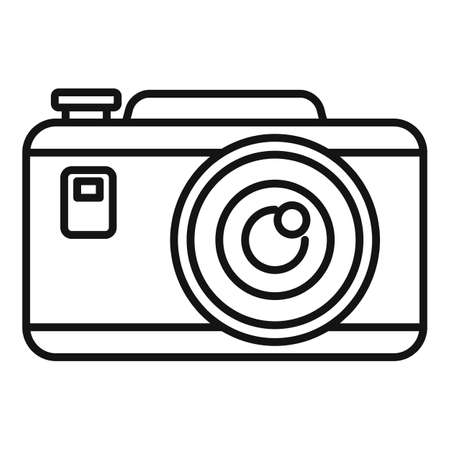 Tourist camera icon, outline styleの写真素材