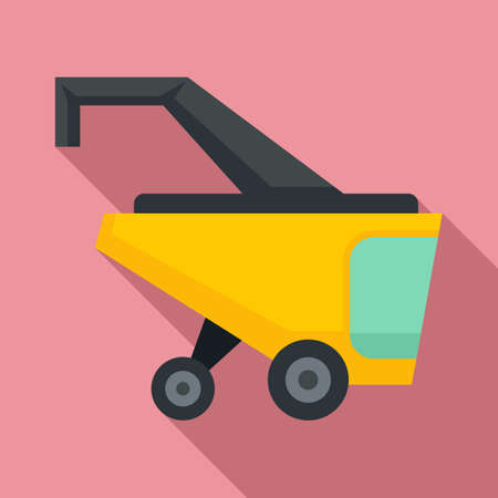 Smart harvest machine icon, flat styleの写真素材