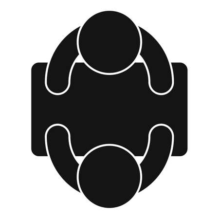Table people conversation icon, simple styleの写真素材