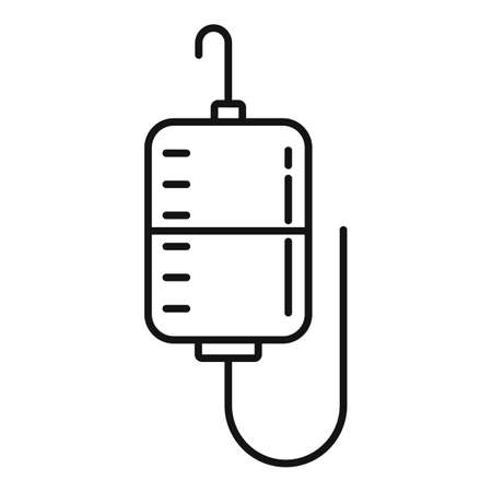 Hospital dropper bag icon, outline styleの写真素材
