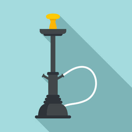 Turkish hookah icon, flat style