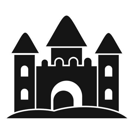 Castle made of sand icon, simple styleの写真素材