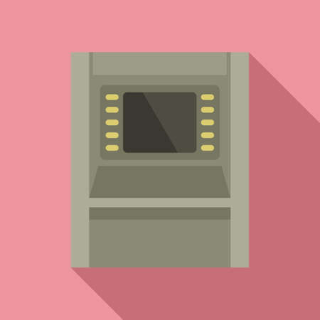 Atm modern chip icon, flat styleの写真素材
