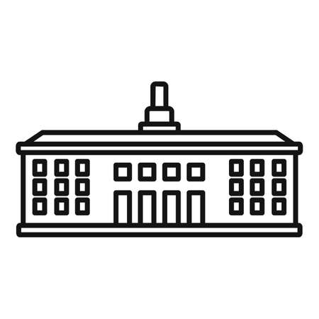 University building icon, outline styleの写真素材