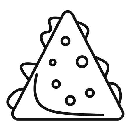 Quesadilla icon, outline styleの写真素材