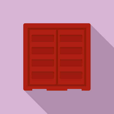 Shipping cargo container icon, flat styleの写真素材