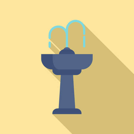 Hand drinking fountain icon, flat styleの写真素材