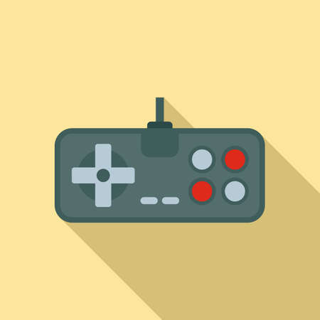 Retro game joystick icon, flat styleの写真素材