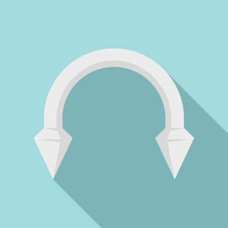 Accessory piercing icon, flat styleの写真素材