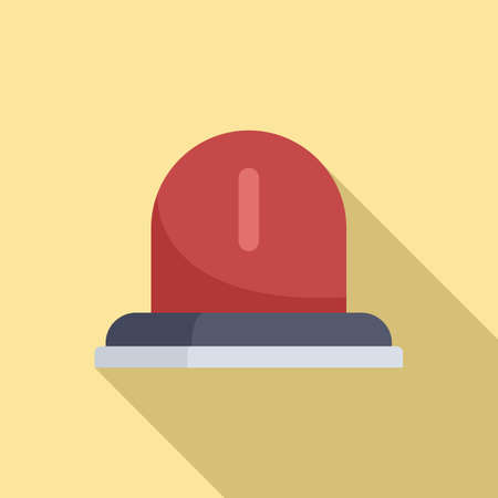 Police flasher icon, flat styleの写真素材