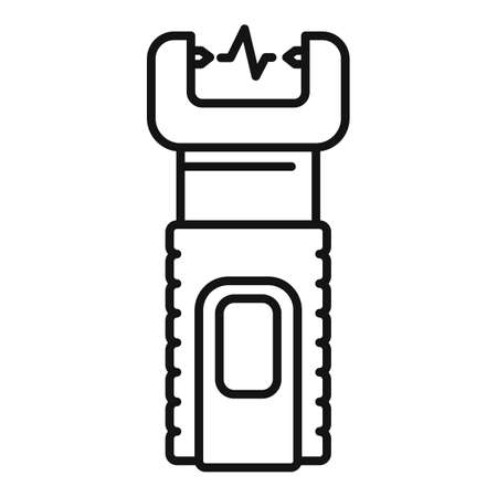Electric shocker icon, outline styleの写真素材