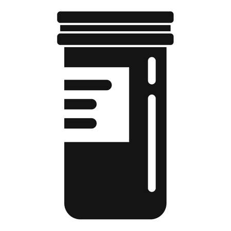 Pills plastic jar icon, simple styleの写真素材