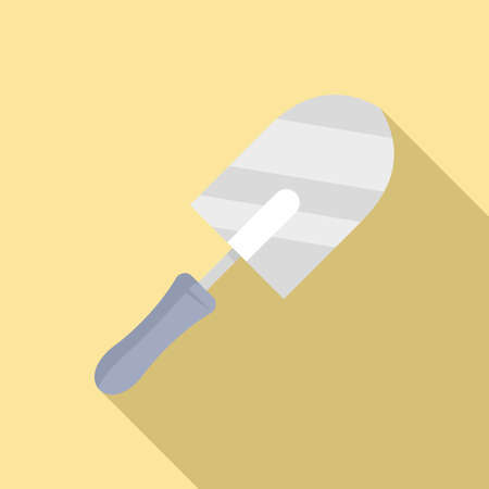 Brick trowel icon, flat styleの写真素材