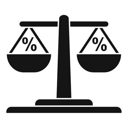 Tax percent balance icon, simple styleの写真素材