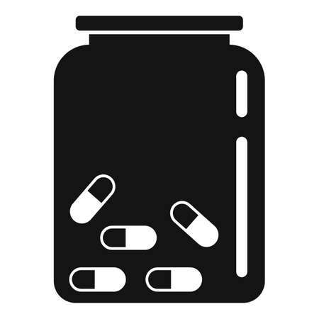 Capsule glass jar icon, simple styleの写真素材