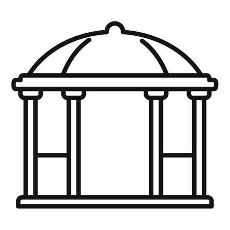 Alcove gazebo icon, outline styleの写真素材