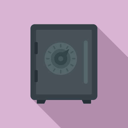 Money loan strongbox icon, flat styleの写真素材