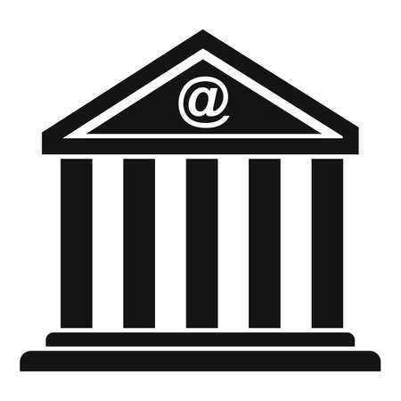 Loan bank building icon, simple styleの写真素材