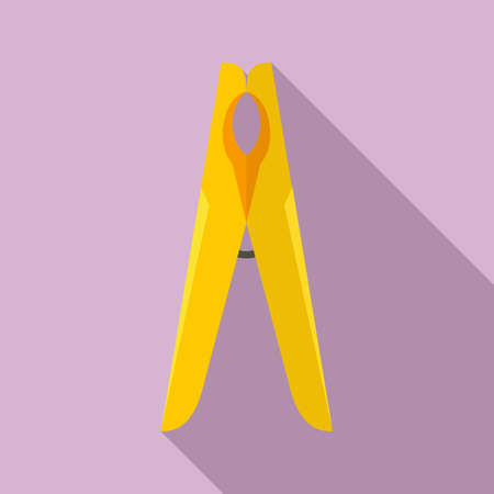 Clamp clothes pin icon, flat styleの写真素材