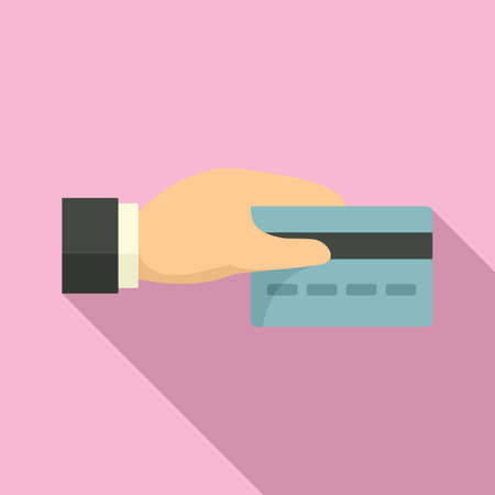 Crowdfunding credit card icon, flat styleの写真素材