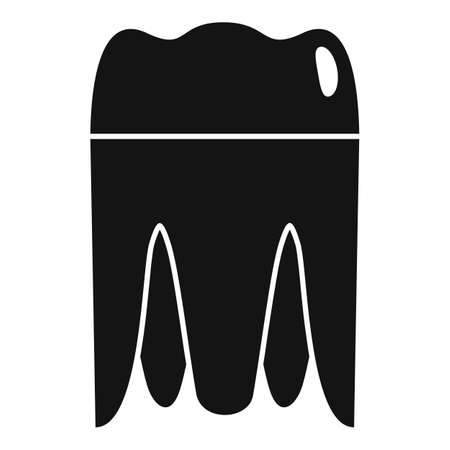 Metal tooth implant icon, simple styleの写真素材