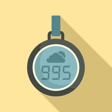 Digital barometer icon, flat styleの写真素材